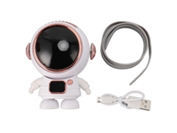 Ventilador de cuello portátil con aspas de turbina, 5 velocidades, diseño de astronauta de dibujos animados, colgante.