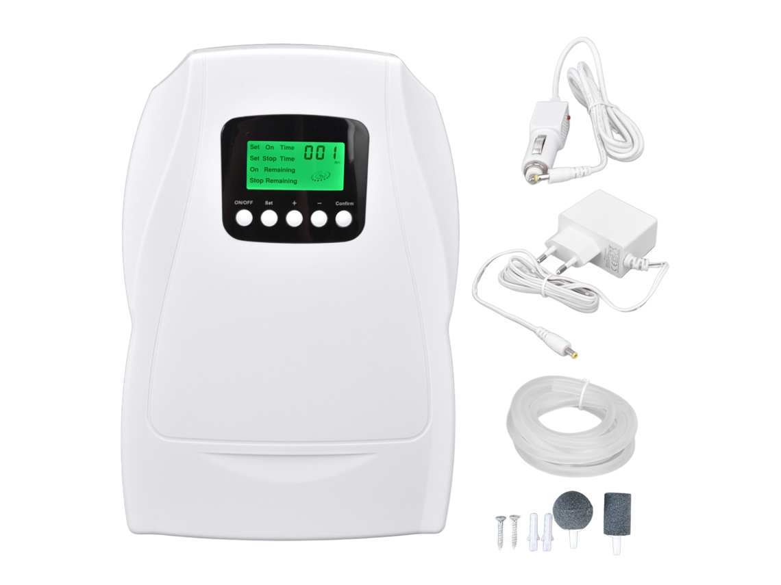 Generador de ozono de 500 mg/h, purificador de aire portátil multifuncional de 50/60 Hz para el hogar y el coche con enchufe europeo de 100/240 V.