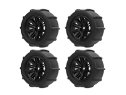 Neumáticos De Playa Para Coche Rc, 4 Unidades, Ruedas De Desierto De Goma Y Plástico Para Wltoys 144001 1/14 1/16