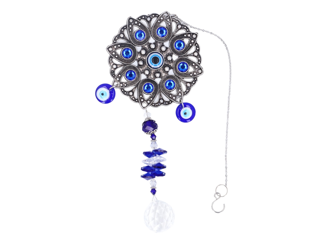 Exquisito Colgante Decorativo De Cristal Azul Con Forma De Ojo Para Coche, Ventana, Jardín, Fiesta, Puerta.