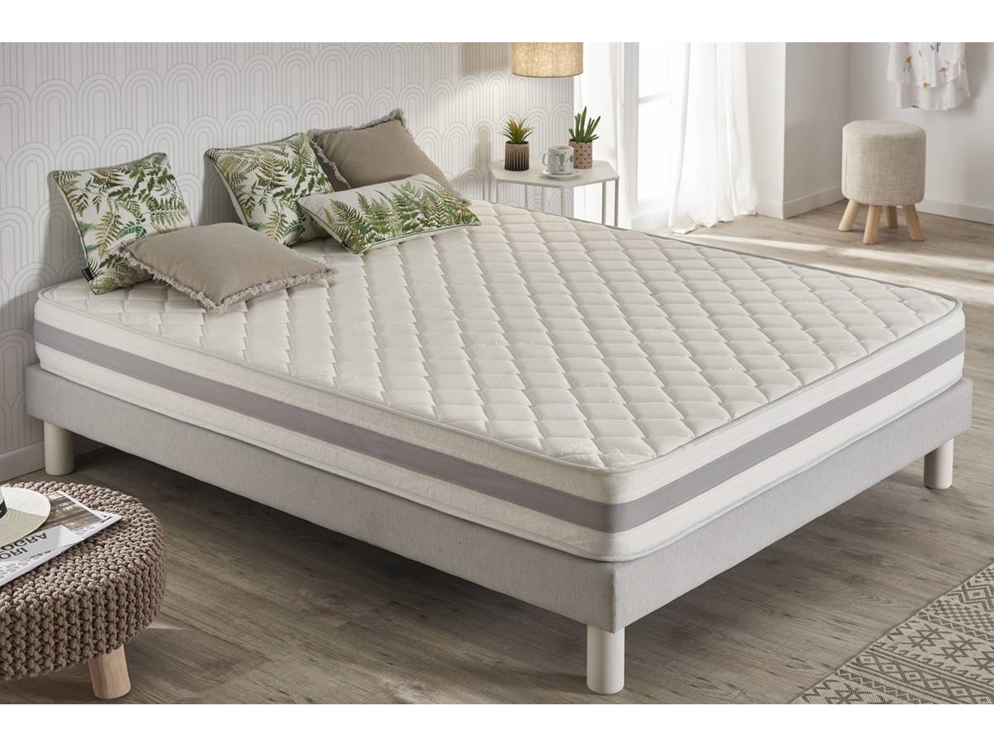 Colchón MOONIA Naturcare Aloe Vera Viscoelástico (135x200 cm - Altura: 21 cm)