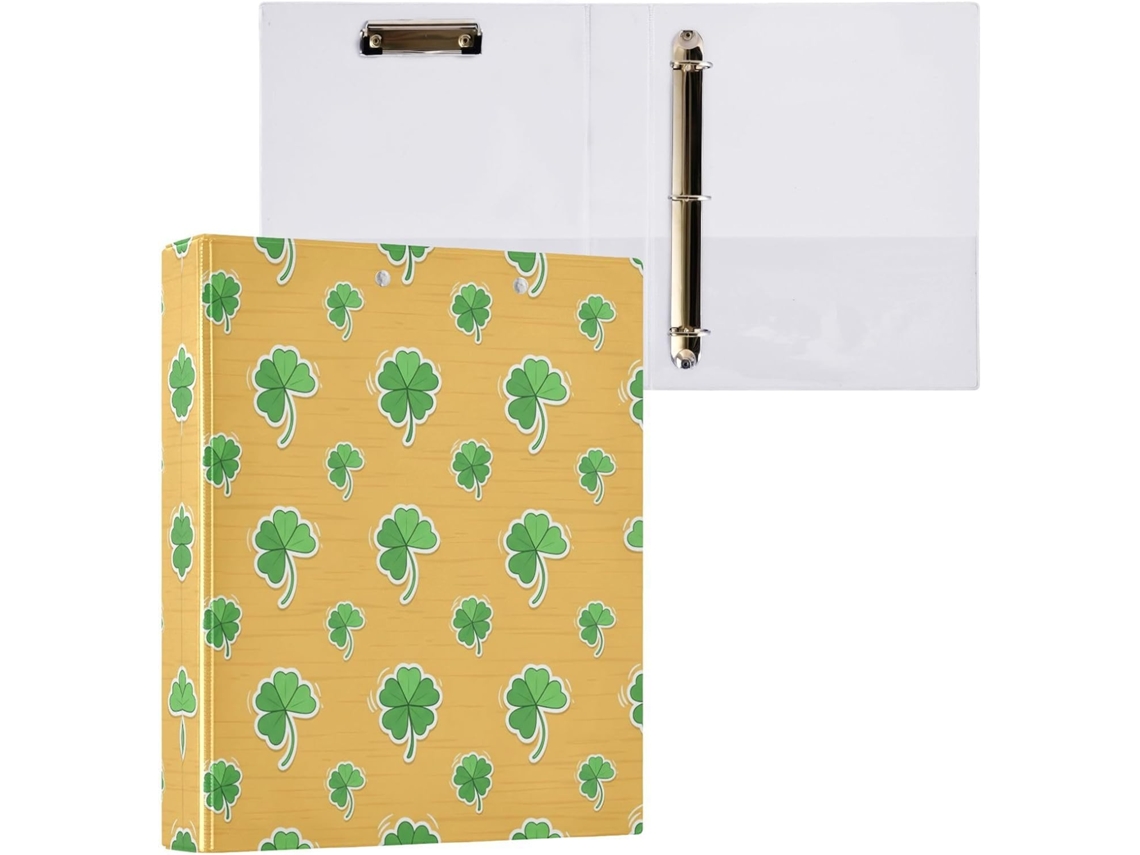 Besportble Carpeta De San Patricio Y Anillas Redondo Con Portapapeles Oficina 27,9 X 21,6 Cm 31,5 27 6