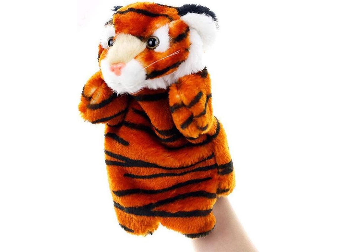 Marioneta De Mano De Tigre De Peluche Para Juegos De Imaginación Y Narración De Cuentos.