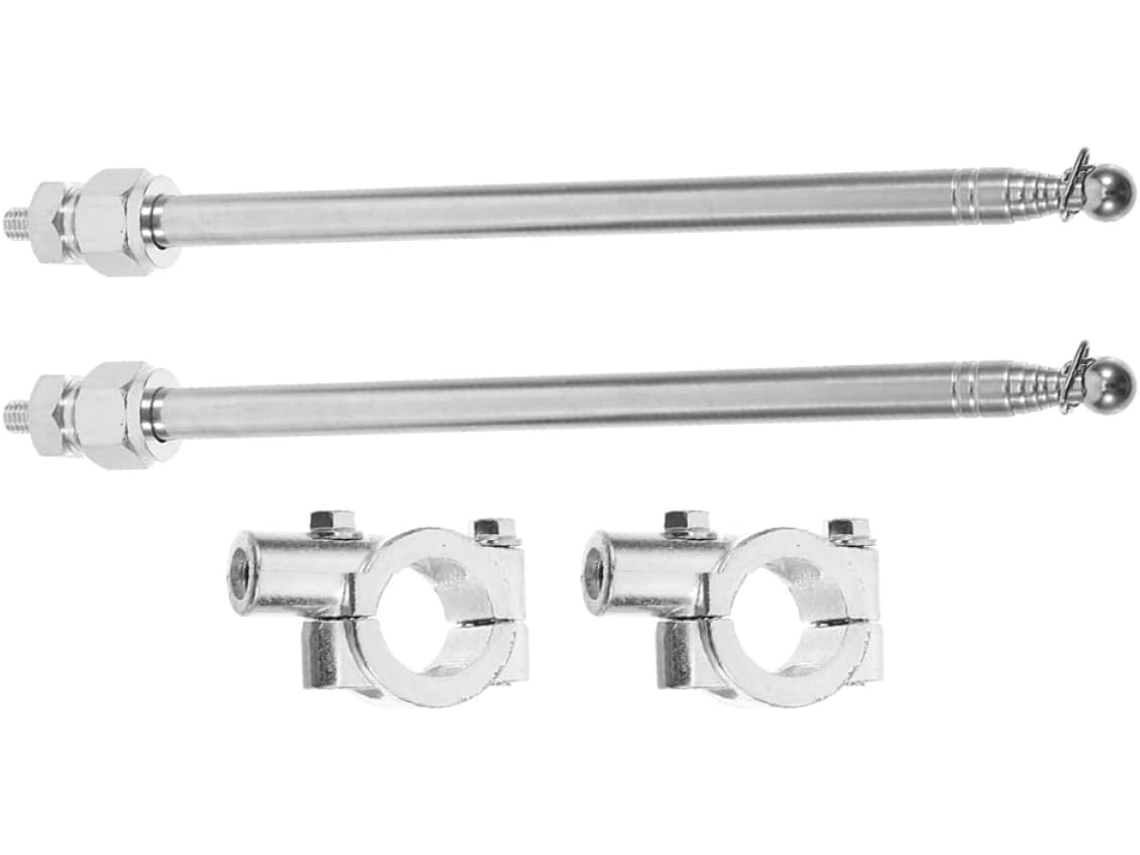 Mástil Telescópico De 1,2 M De Acero Con Base De Aluminio, Paquete De 2 Unidades.