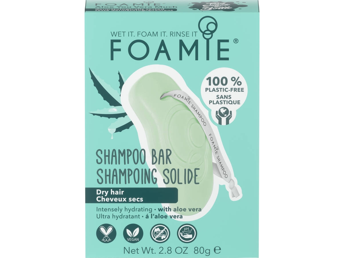 Champú Sólido FOAMIE Aloe You Very Much Cabello Seco (80 g)