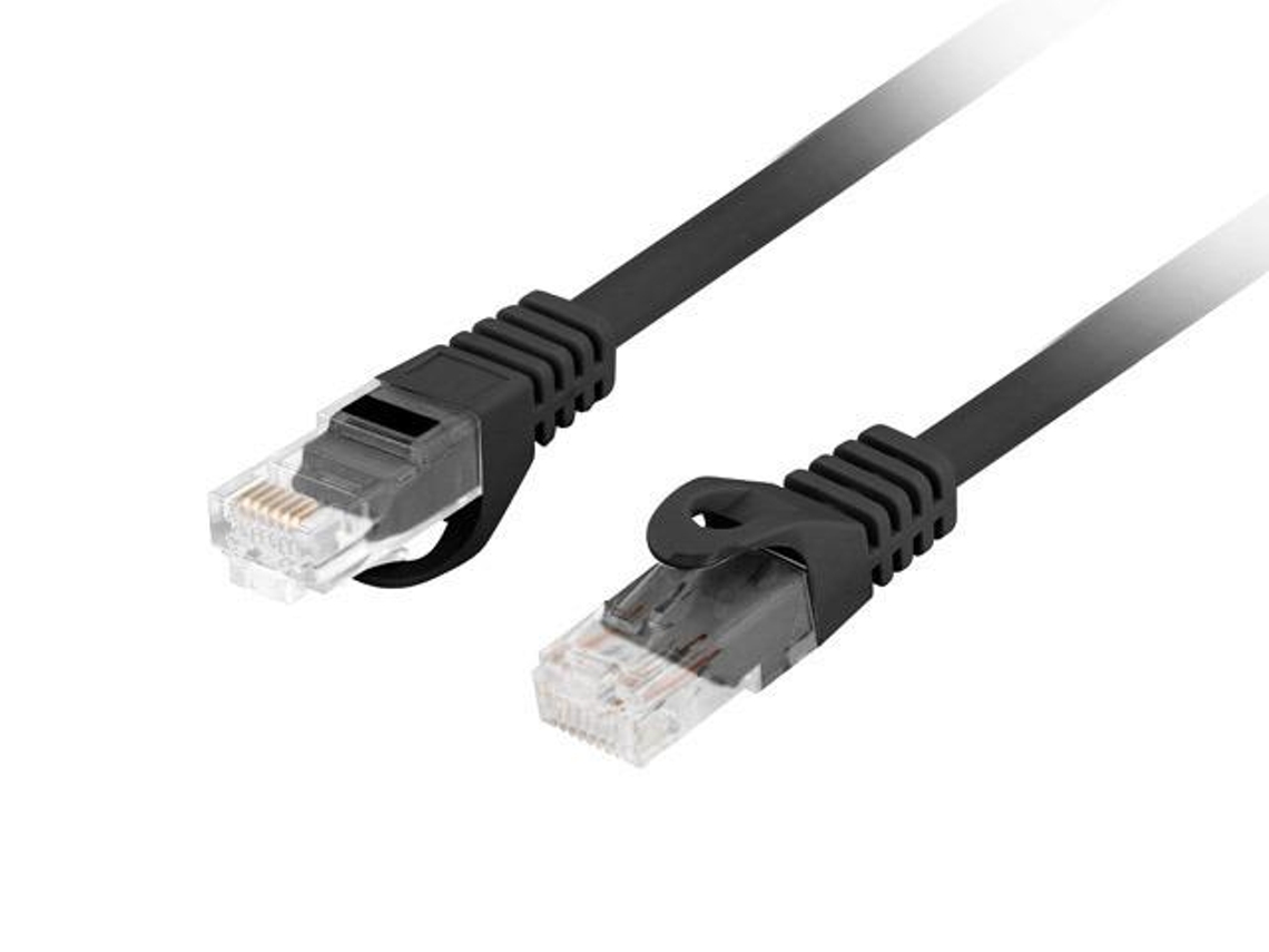 Cable De Red Ethernet Lanberg Pcu6-10cu-1500-bk Cat.6 Utp 15 M Lszh Negro