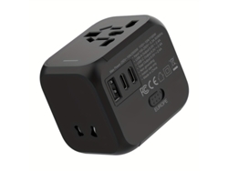 Conversor De Tomada De Energia Global De 2500 W Com Porta Usb/tipo C Preto GERTIZ