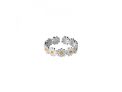 Anillo De Moda Coreana Con Margaritas Blancas, Ajustable Para Mujer, Anillo De Boda, Joyería Para Fiestas, Regalo De Cumpleaños, Gcp