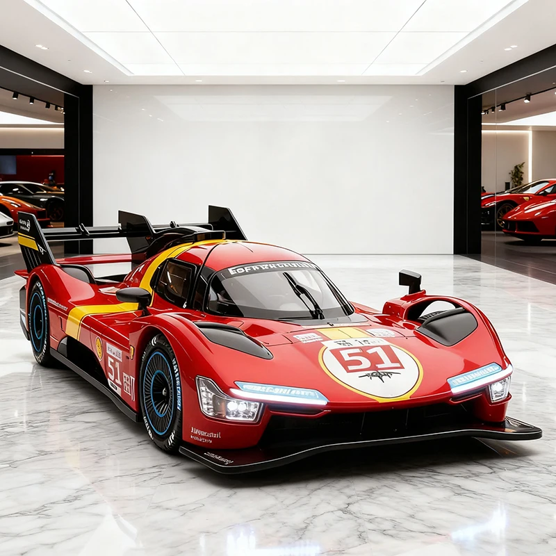 (rojo) Coche De Juguete A Escala 1:22 De Aleación, Fabricado En Metal Fundido A Presión, Con Sonido Y Luz.