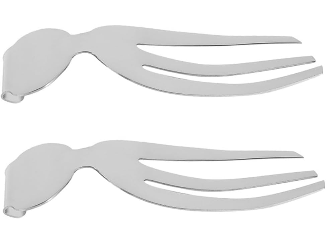 Utensilios De Acero Inoxidable De 2 Piezas Para Mezclar Y Servir Ensaladas.