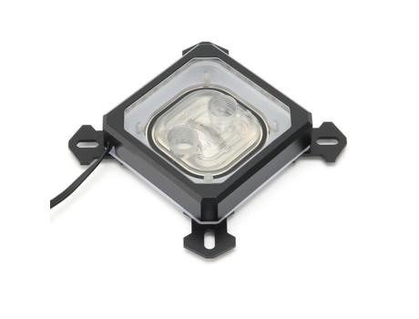 HURRISE Base de enfriador de agua Intel‑Pk5E Waterblock Enfriador de líquido Placa base de cobre con efecto de luz