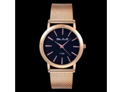 Reloj De Pulsera Analógico De Cuarzo Con Elegante Y Sencilla Correa De Malla (oro Rosa)