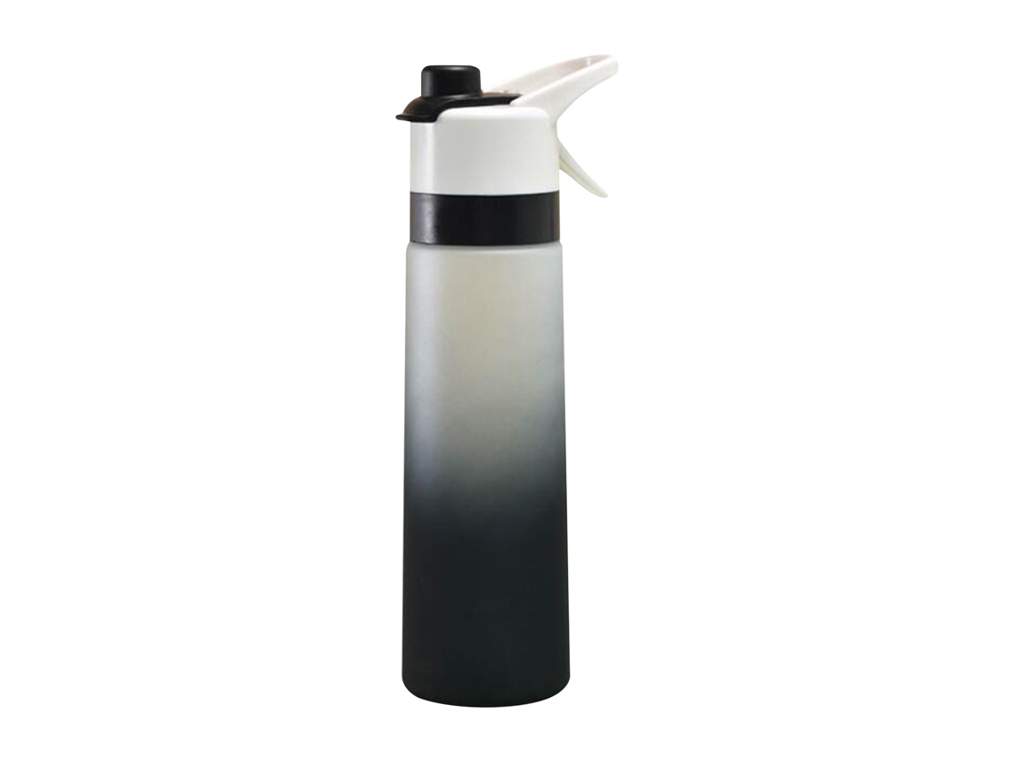 (negro) Botella De Agua Deportiva De Espuma En Aerosol Degradada Unisex, Vaso De Agua En Aerosol De Plástico De Color