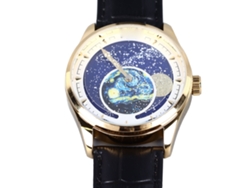 Reloj De Cuarzo Para Hombre Con Esfera Estrellada, Correa De Cuero, Resistente Al Agua, A La Moda.