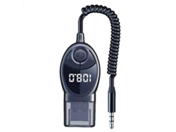 Adaptador de audio para coche W8, receptor Bluetooth, transmisor FM con cable telescópico Rosewell