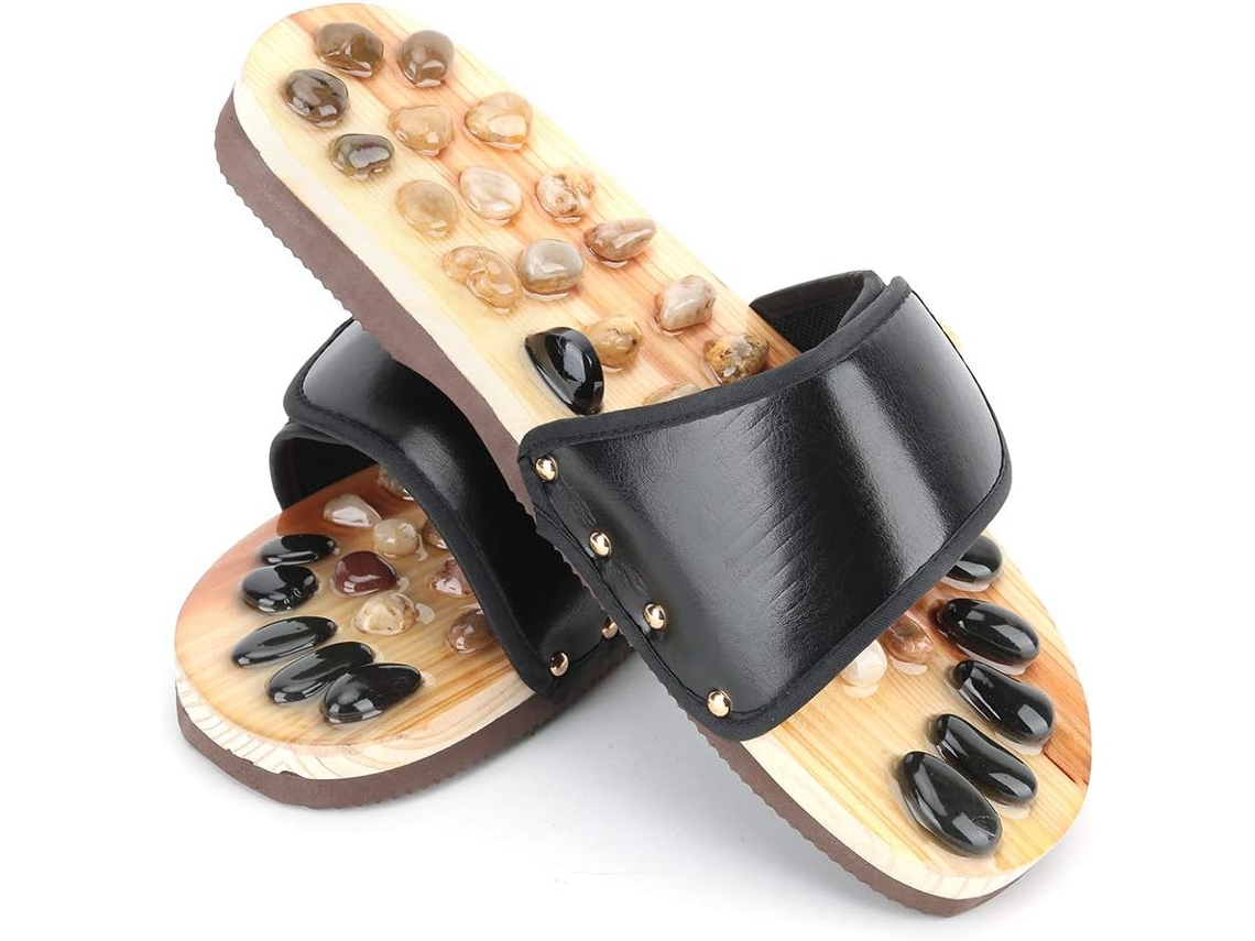 Pantuflas De Masaje Para Pies, Sandalias De Piedra De Acupuntura Para Relajación Y