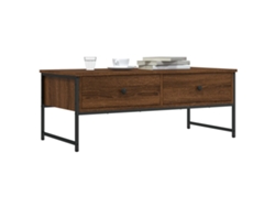 Mesa De Centro | Mesa De Café | Mesa De Salón Madera De Ingeniería Marrón Roble 101x49x39,5 Cm