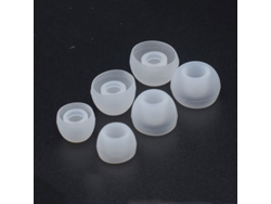 Pontas auriculares de silicone para fones de ouvido de 4,5-6 mm 3 tamanhos 15 pares Transparente