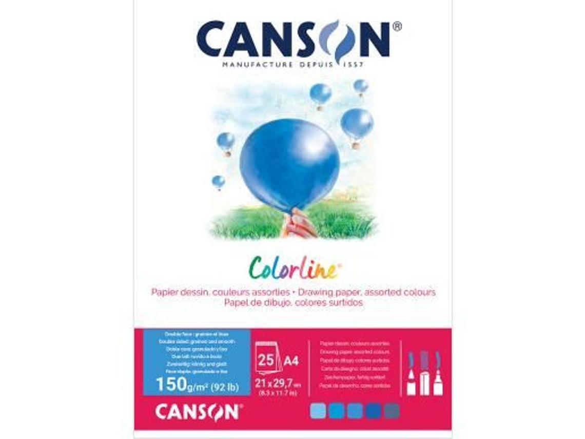 Canson Colorline Arte de papel 25 hojas