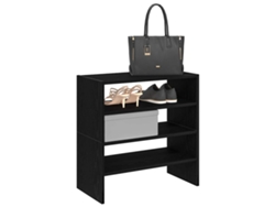 2 Uds Zapatero | Armario Zapateros Apilables Roble Negro 60x30x30,5 Cm