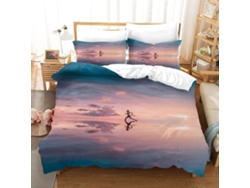Funda Nórdica Estampado Juego Cama Funda Microfibra Almohada Juego 140x200cm 65x65cm 140 X 200 Cm 65