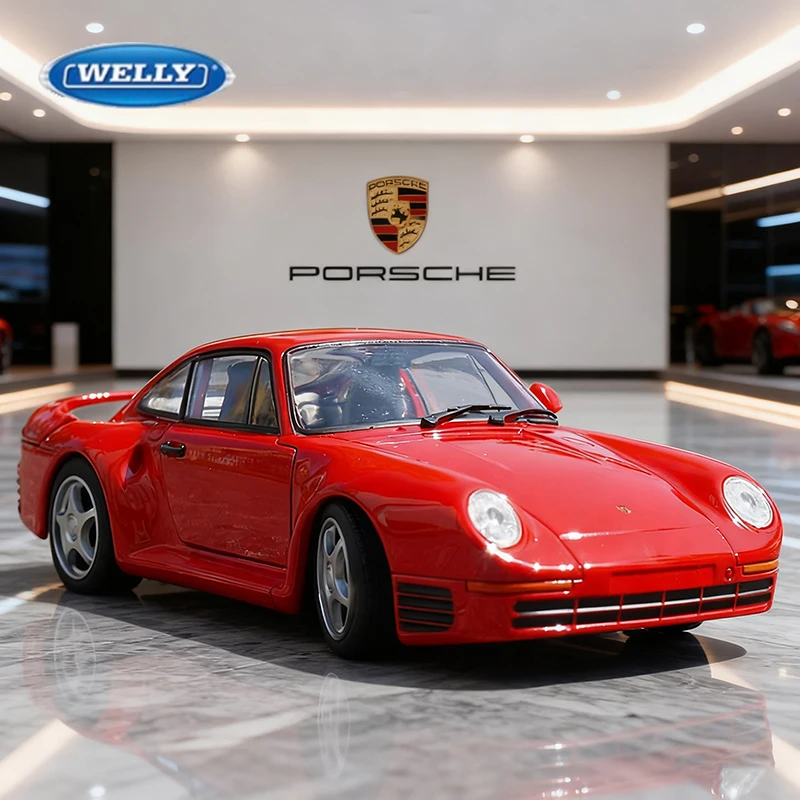 (rojo) Modelo De Superdeportivo A Escala 1:24, Fabricado En Metal Fundido A Presión Y Modelo De Coche De Juguete.