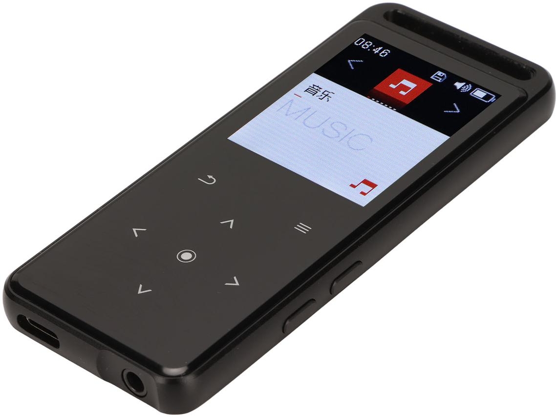 Reproductor MP3 Bluetooth YIZHOOD M6 1.8Inch HiFi sin pérdidas 16G TF CardNegro