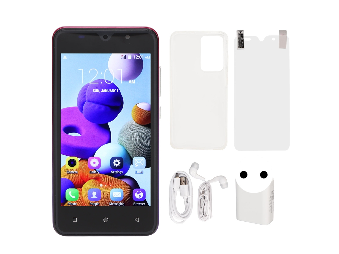 Smartphone 3G de 2026 con pantalla FHD de 5 pulgadas, 2 GB de RAM, 16 GB de ROM, cámara frontal de 5 MP, cámara trasera de 8 MP y reconocimiento facial para Android.