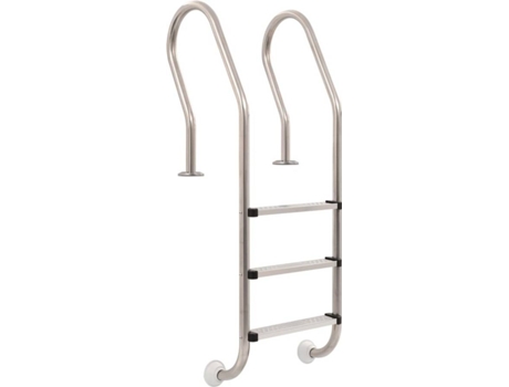 Escalera para piscina 3 peldaños acero VIDAXL inoxidable 304 (120 cm)