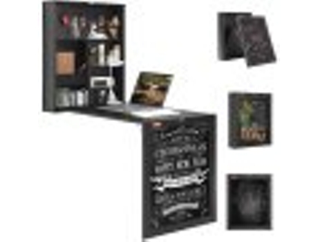 VEVOR Mesa de pared plegable mesa plegable home office multifunción pizarra mesa de pared plegable con área de almacenamiento