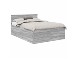 Maison Exclusive - Estructura De Cama Con Cabecera Gris Sonoma 140 X 190 Cm