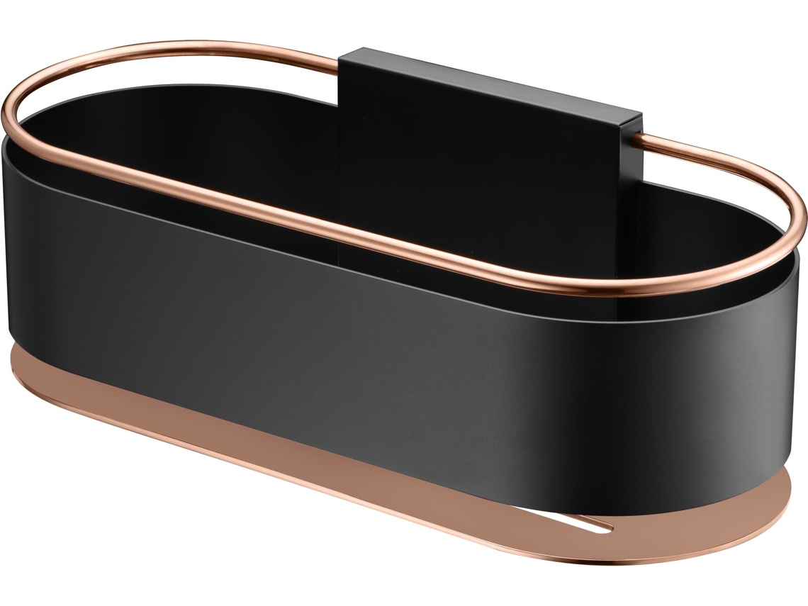 Jabonera frontal Anga negro oro rosa IMEX ADN008/NOR