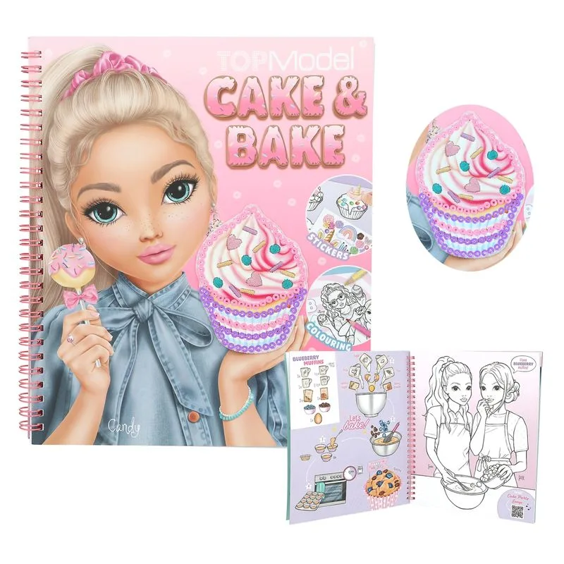 Top Model Libro Colorea Con Lentejuelas Cake & Bake 13386 DEPESCHE