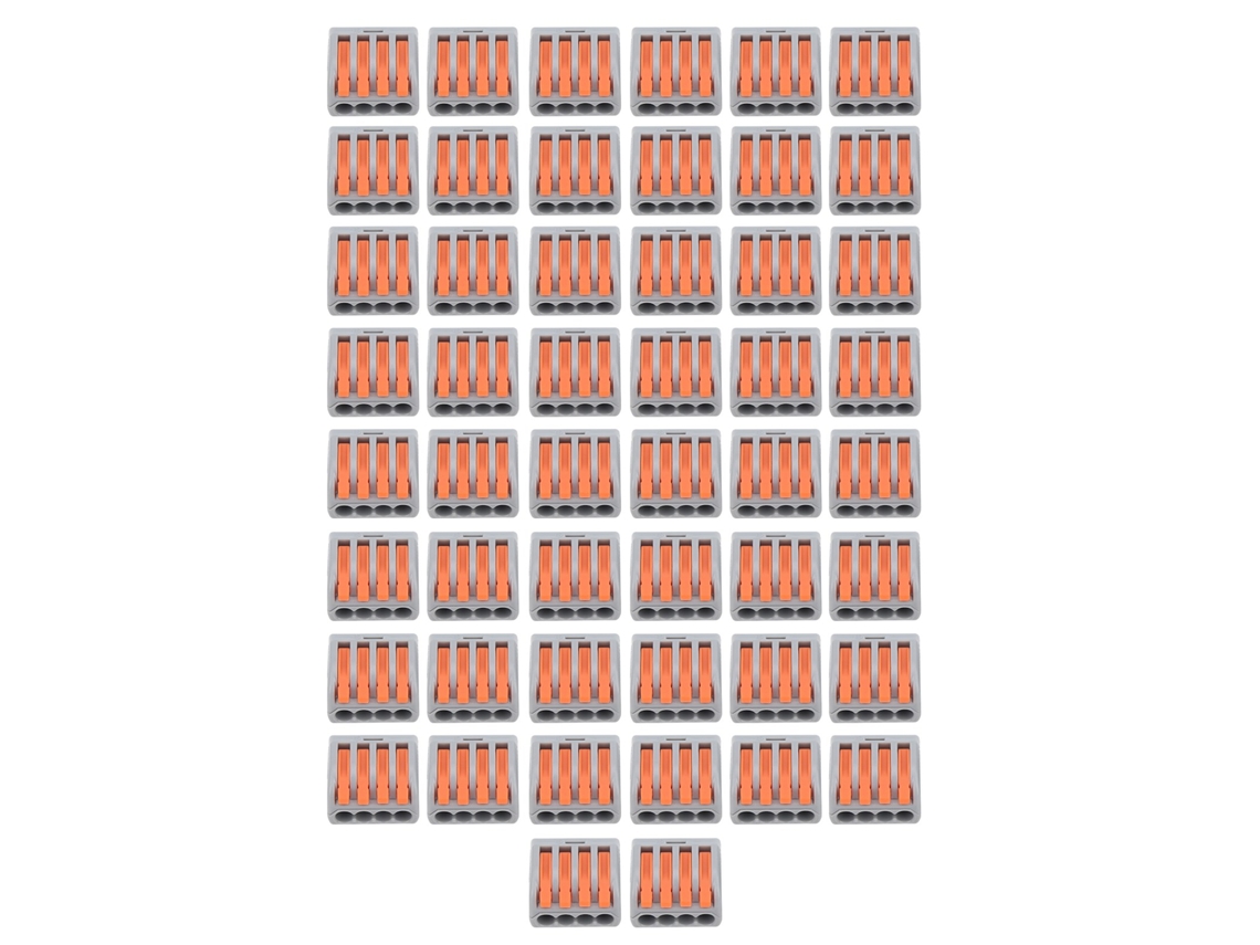 50 Peças Conector De Cabo Push Wire Mini Rápido Compacto Terminal Pct-214 Blocos De Conexão Paralelo
