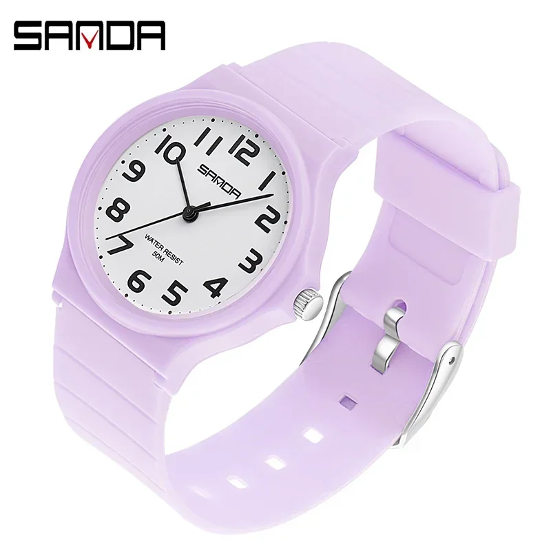 Reloj (morado) Resistente Al Agua Y A Los Golpes Con Correa Flexible Ultrafina.