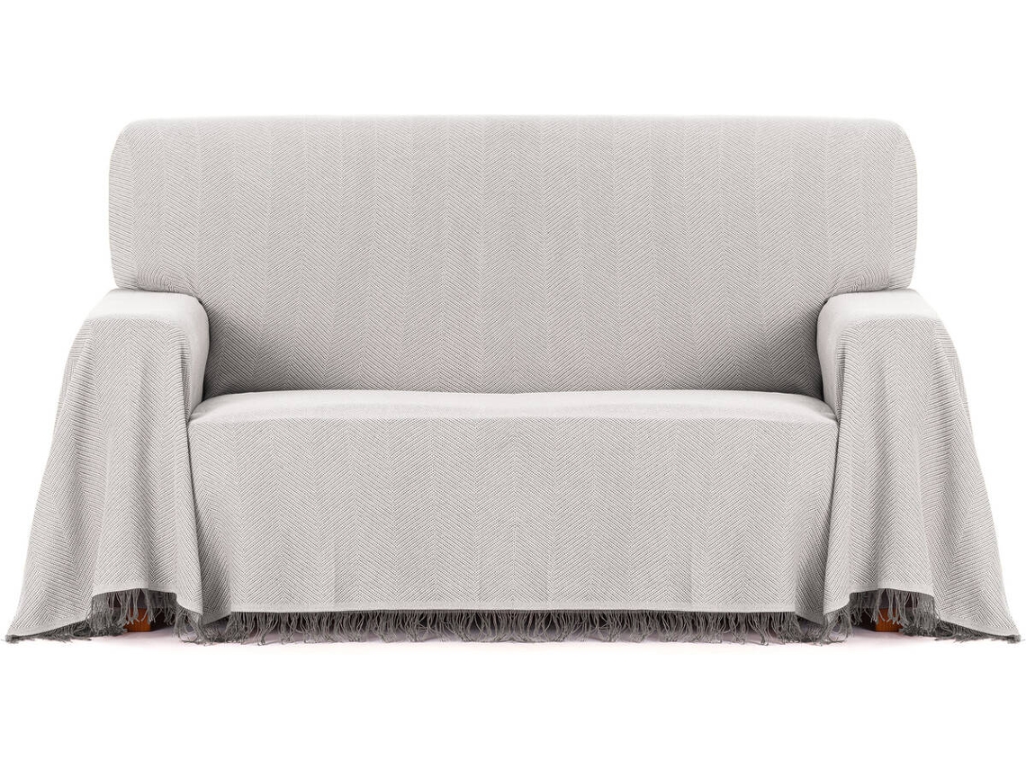 Plaid EYSA Espiga (230 x 260 cm - Algodón - Gris Claro)