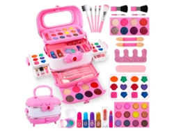 Kit De Maquillaje Lavable Para Niñas Con Estuche Portátil - Regalo De Cumpleaños/navidad