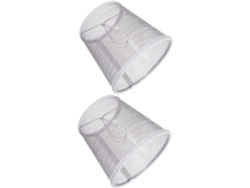 Piezas De Accesorios Para Lámparas De Araña O De Mesa: Funda De Tela Gris Ligera Con Diseño Estriado.