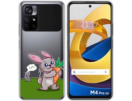 Carcasa Xiaomi POCO M4 Pro 5G TUMUNDOSMARTPHONE Conejo Multicolor