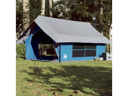 Tienda de campaña para 5 personas, tejido impermeable, azul.