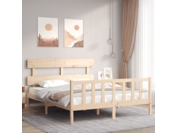 Cama De Matrimonio | Cama Para Adultos | Estructura De Cama De Matrimonio Con Cabecero Madera Maciza