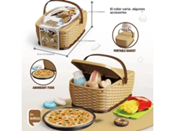 Juego de cesta de picnic para bebé, simulación de pizza, juguetes Mdug (juego de pizza de 13 piezas)