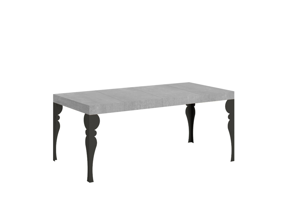 Mesa extensible 90x90/246 cm Paxon Premium Cemento estructura Antracita ITAMOBY