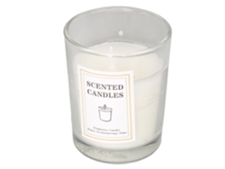 Vela blanca de soja con aroma cálido para dormitorios, oficinas y bares.