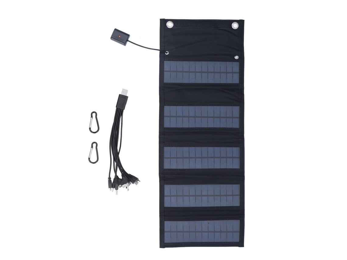 Cargador Portátil Plegable Con Panel Solar De 9 W Y Alta Tasa De Conversión Para Senderismo Al Aire Libre.