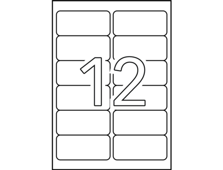 Etiquetas Adhesivas de Poliéster Resistentes a La Intemperie 20 Hojas APLI (Blanco - 99,1 X 42,3 mm)