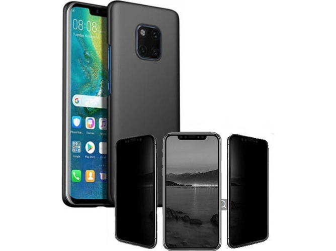Kit Carcasa y Protector Privacy Huawei Mate 20 Pro SlimShield Negro