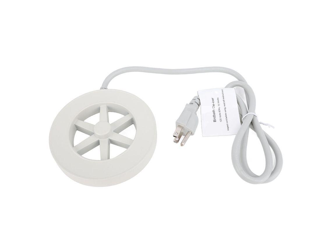 Calentador Para Bebedero De Pájaros De 70 W, Termostático, De Aleación De Aluminio, Con Descongelador Para Invierno, Enchufe Estadounidense De 110 V.