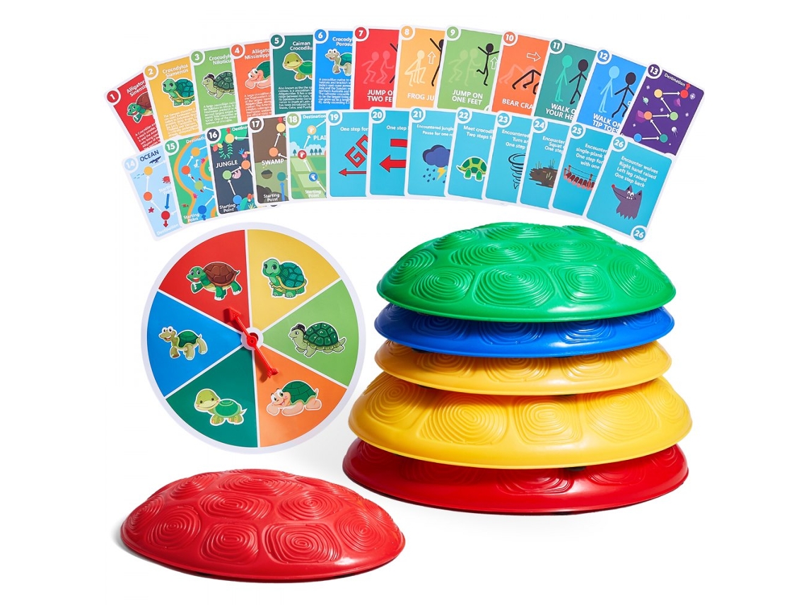 Juego de piedras de equilibrio y tarjetas educativas Tekmaquinas para el desarrollo infantil