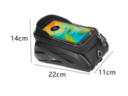 Bolsa De Marco Frontal Para Teléfono De Bicicleta, Bolsa De Montaje Para Teléfono De Bicicleta, Funda Dura Para Teléfono De Bicicleta, Color Negro